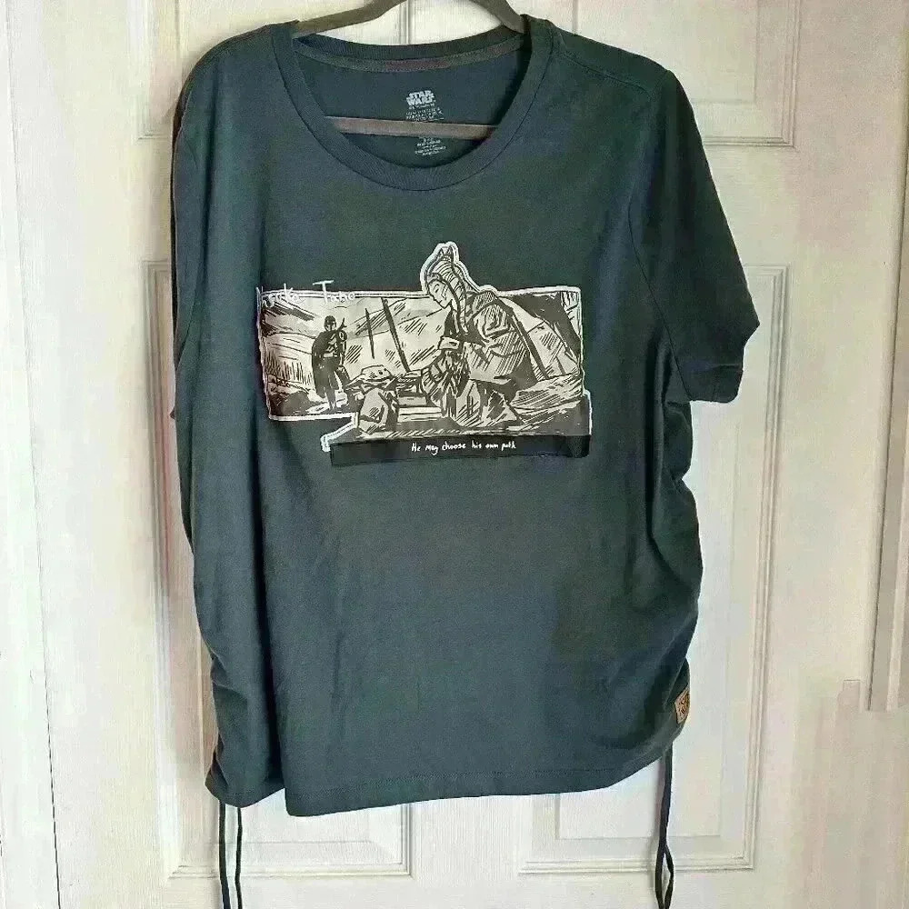 Star Wars Womens Sz 1X Gray Ahsoka Tano Grogu Disney Parks Concept